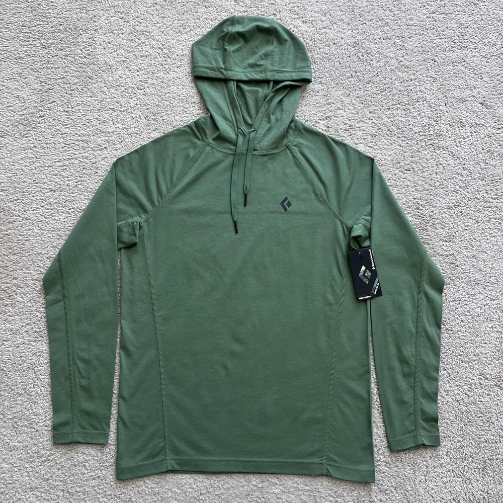 Black Diamond Crag Hoody Mens Small Arbor Green Hiking Pullover Hoodie